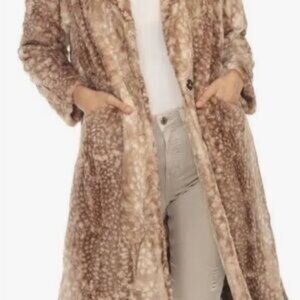 Johnny Was Faux Fur Teddy Jacket  Coat - Size Medium